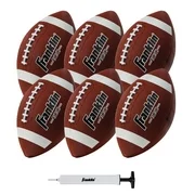 Franklin Sports Junior Size Rubber Football (Single, 6, or 12 Pack Deflated with Pump)