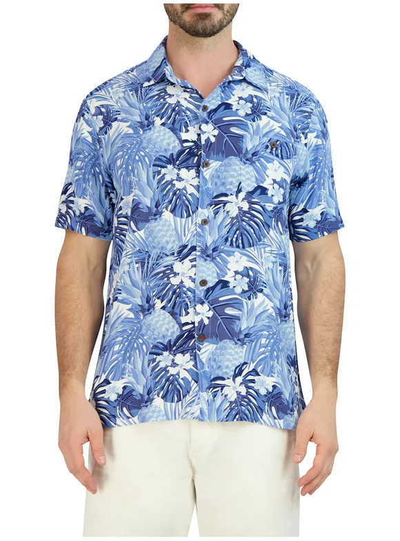 Havana Jim Men's Short Sleeve Floral Camp Shirt