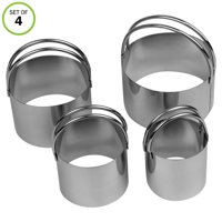 Evelots Cookie Cutter-Biscuit-Stainless Steel-Easy to Use Handles-4 Sizes-Set/4