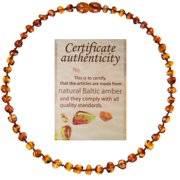 Mommys Touch 100% Natural Amber Teething Necklace (Cognac)