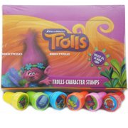 24 Trolls Dreamwork Authentic Licensed Self Inking Stampers in Box