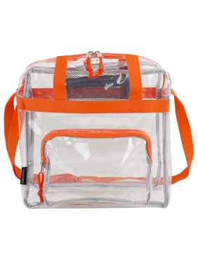 Clear Stadium Approved Tote Orange