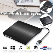 External DVD Drive, USB 3.0 External DVD RW CD Writer Drive Burner Reader Player Optical Drives For Laptop PC