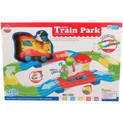 TECHEGE Kids Deluxe Electric Train Set for Childrens Railway Car Toys with Light, Sounds