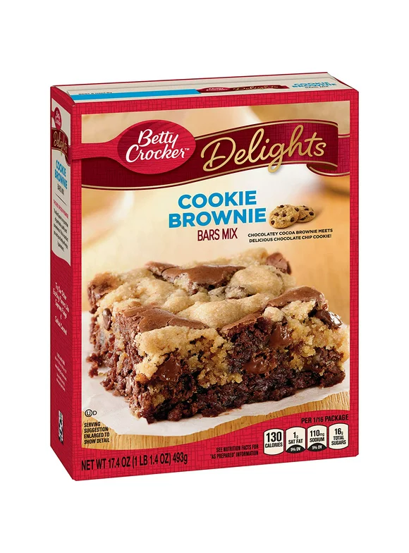 Betty Crocker Cookie Brownie Bars Mix - 17.4oz (Pack of 6)