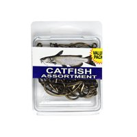 Eagle Claw Catfish Fishing Hooks Assortment Clam, 40 Pieces