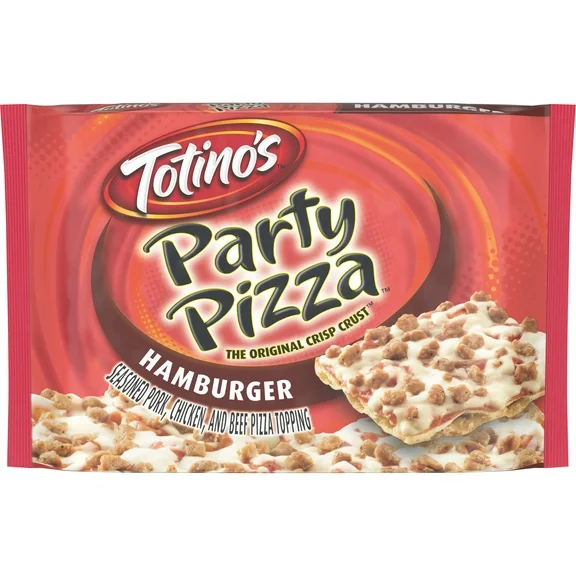Totino's Party Pizza, Hamburger, Frozen Snacks, 2 Servings, 1 ct