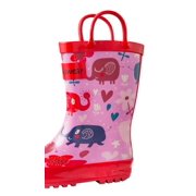 Oakiwear Kids Rain Boots For Boys Girls Toddlers Children - Pink Elephants