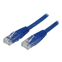 StarTech.com 35ft CAT6 Ethernet Cable, 10 Gigabit Molded RJ45 650MHz 100W PoE Patch Cord, CAT 6 10GbE UTP Network Cable with Strain Relief, Blue, Fluke Tested/Wiring is UL Certified/TIA - Category 6 - 24AWG (C6PATCH35BL) - Patch cable - RJ-45 (M) to RJ-45 (M) - 35 ft - UTP - CAT 6 - molded - blue - for P/N: PM1115UMF