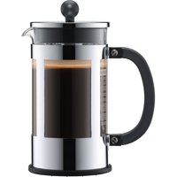 Bodum Kenya Borosilicate Glass French Press Coffee Maker, 34 Ounce, Chrome