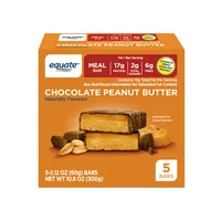 Equate Chocolate Peanut Butter Meal Bar, 5 Count