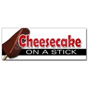 12" CHEESECAKE ON A STICK DECAL sticker frozen cheese cake pop stick chocolate