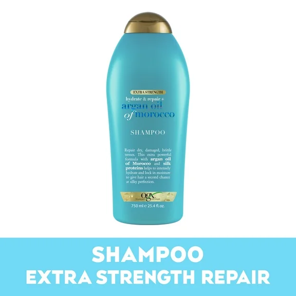 OGX Extra Strength Hydrate & Repair   Argan Oil of Morocco Nourishing Daily Shampoo, 25.4 fl oz