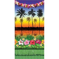 Tropical Luau Sunset 5' x 5' Backdrop