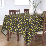 Tablecloth Pop Art Banana Fruit Novelty Food Modern Tropical Cotton Sateen