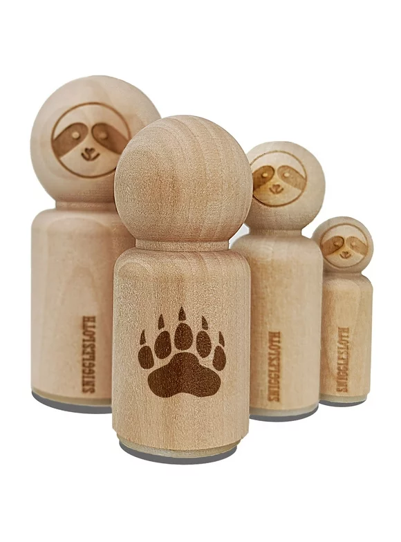 Grizzly Bear Claw Paw Rubber Stamp for Scrapbooking Crafting Stamping - Mini 1/2 Inch