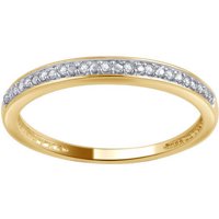 10kt Gold Round Diamond Accent Wedding Band, I-J/I2-I3
