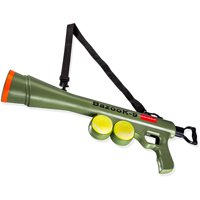 Paws & Pals Dog Toy BazooK-9 Tennis Ball Launcher with 2 Dog Squeaky Balls, Green