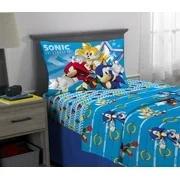 Sonic the Hedgehog Kids Super Soft Microfiber Bedding Sheet Set, Blue