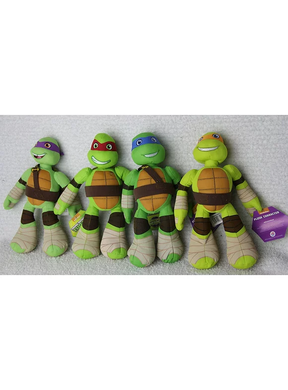 Nickelodeon Ninja Turtle Set of 4 Plush Toys 10" --By Half Shell Heroes