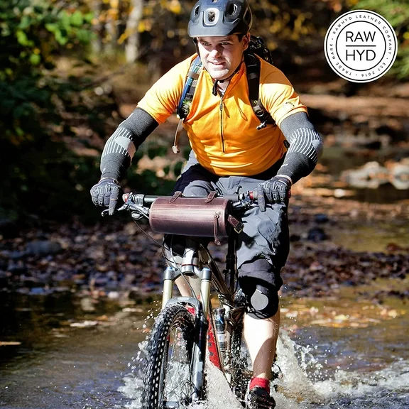 Leather Bike Handlebar Bag for Bicycles, Travel Leather Bicycle Bag for Cycling Accessories Bags
