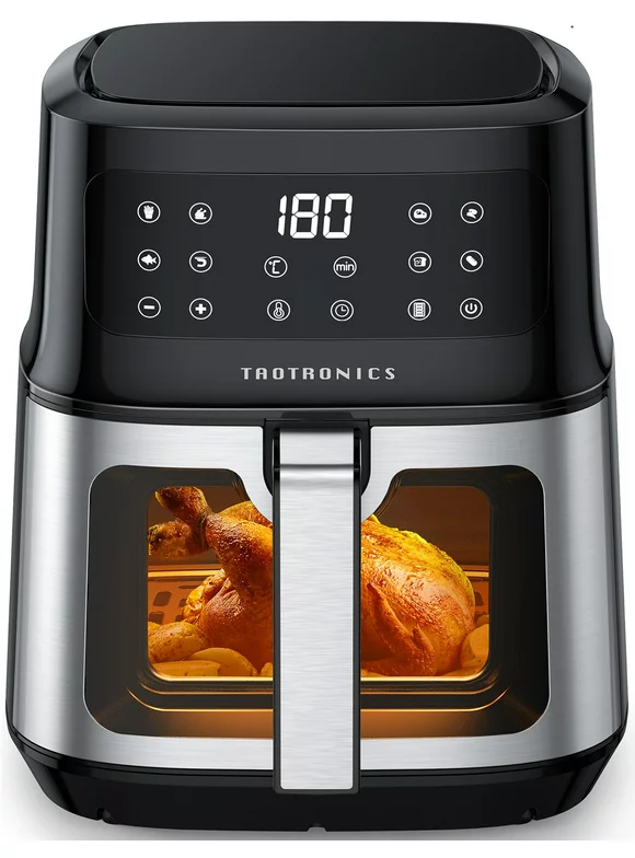 TaoTronics Air Fryer, 8-in-1 Airfryer Oven with Viewing Window Smart Touch 5.3 Quart