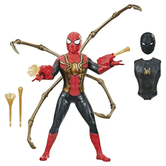 Marvel: Spiderman Web Gear Kids Toy Action Figure for Boys and Girls with Spider Legs and Web Blasters (14”)