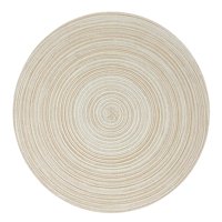 Wrapables 15" Woven Round Placemats (Set of 6), Beige