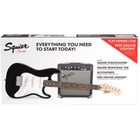 Learn to Play Squier Stratocaster Electric Guitar Starter Pack