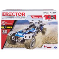 Erector by Meccano Rally Racer 10-in-1 Building Kit, 159 Parts, STEM Engineering Education Toy for Ages 10 and Up