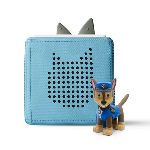 Tonies Paw Patrol Toniebox Audio Player Starter Set with Chase, for Kids 3 , Light Blue, Weight: 3 lbs