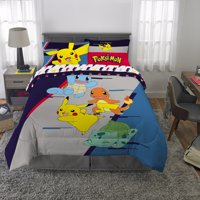 Pokmon Bed in a Bag Bundle Set, Kids Bedding, Super Soft Comforter and Sheet Set, 4-Piece TWIN Size
