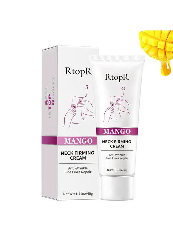 RtopR Neck Firming Cream with Mango Extract, Hydrating and Brightening Fine Lines