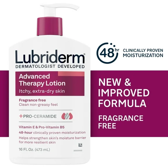Lubriderm Advanced Therapy Fragrance Free Lotion, Vitamin E, 16 fl. oz
