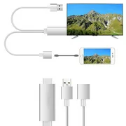 HDMI Adapter Cable, Lighting/Type-C/Micro USB to HDMI Cable Digital Audio Mirror Mobile Phone Screen to TV Projector Monitor 1080P HDTV Adapter for iOS and Android Devices, I4581
