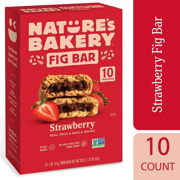 Nature's Bakery Whole Wheat Fig Bar Strawberry 10ct Carton