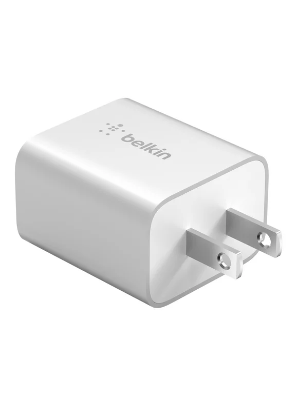 Belkin 20 Watt USB C Wall Charger - USB Type C Charger Fast Charging for Apple iPhone 15, 15 Pro, 15 Pro Max 14, 14 Pro, 14 Pro Max, 13, 13 Pro, 13 Pro Max, Galaxy S21 Ultra, iPad, AirPods & More - US