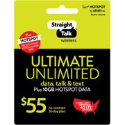Straight Talk $55 ULTIMATE UNLIMITED 30-Day Plan (Email Delivery)