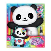 Create and Style Black and White Tie-Dye Plush Panda Craft Kit (6 Pieces)
