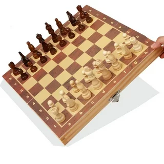 Vingtank Wooden Educational Toy With Magnet Folding Chess Magnetic Wooden Folding Chess