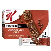 Kellogg's Special K Protein Bars, Meal Replacement, Protein Snacks, Chocolatey Chip, 19oz Box, 12 Bars