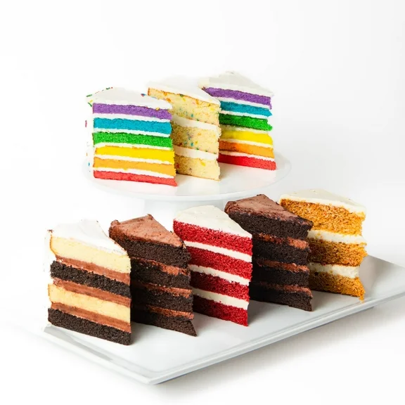 Carlo's Bakery Cake Slice Sampler (8x Slices) - Exquisite Variety of Freshly Baked Cakes for Delivery - Ideal Treat for Dessert Connoisseurs, Social Events, and Memorable Celebrations