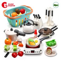 40Pcs Cookware Kitchen Cooking Set Pots & Pans Toy For Kids Girls Play House Toys, Simulation Kitchen Utensils