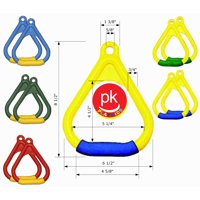 Playkids Trapeze Rings - Multi Colored Safe Grip Handles for Trapeze Bar and Swing Set Playground