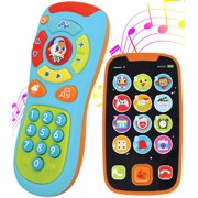 Baby Shark Phone Remote and Phone Bundle with Music, Fun, Smartphone Toys for Baby, Infants, Kids, Boys or Girls Birthday Gifts