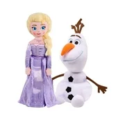 Disney Frozen 2 Elsa 10" & Olaf 8" Glitter Small Plush Doll Toy 2-Pack Set