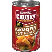 (4 pack) Campbell's Chunky Soup, Savory Pot Roast Soup, 18.8 Ounce Can