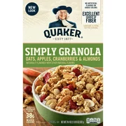 Quaker, Simply Granola, Apples, Cranberries & Almonds, 24.4 oz