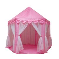 Tents for Girls, Princess Castle Play House Large Outdoor Kids Play Tent for Girls Pink