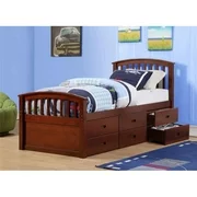 Donco Kids PD-425CP 6 Drawer Storage Bed - Twin Size, Dark Cappuccino